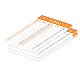 PRICARO Typo Shopping List Orange A5 Pack of 3