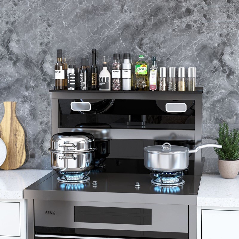 Aockh Stove Top Shelf, 2pcs 15" Stainless Steel Kitchen Spice