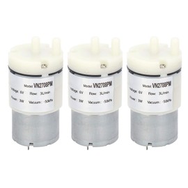 3Pcs Micro Diaphragm Pump Mini Vacuum Water Air Motor for Fish DC 6V (VN2708PM)