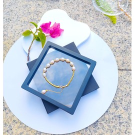 Chavdar Elegant natural white AAA pearl bracelet Holiday style Your all-in-one stylish vitality bracelet 925 adjustable gold buckle. (Violent bracelet, 7-8mm)