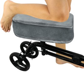 SPRING SEAON Knee Scooter Cushion - Short Fluff Knee Scooter Pads Removable Cover and Thick Memory Foam Cushion Insert Universal Fit Knee Scooter Accessories (Gray)