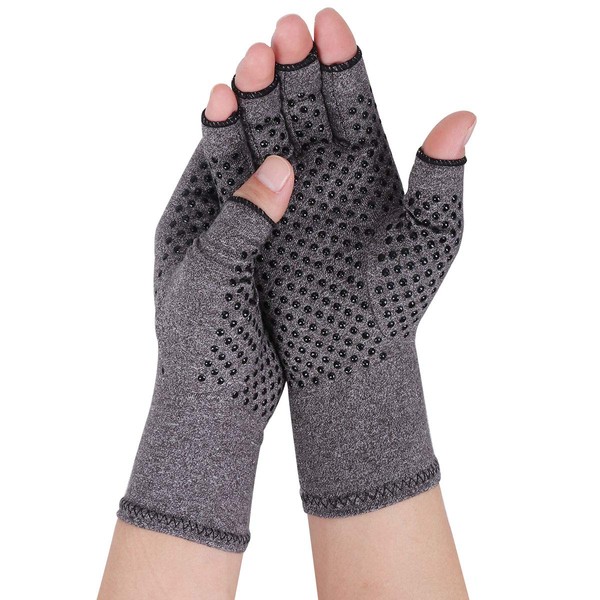 Digitek Arthritis Gloves - Compression Gloves for Rheumatoid - Fingerless Gloves Relieve Pain Rehabilitation and Pain Relief Daily Work for Men and Women
