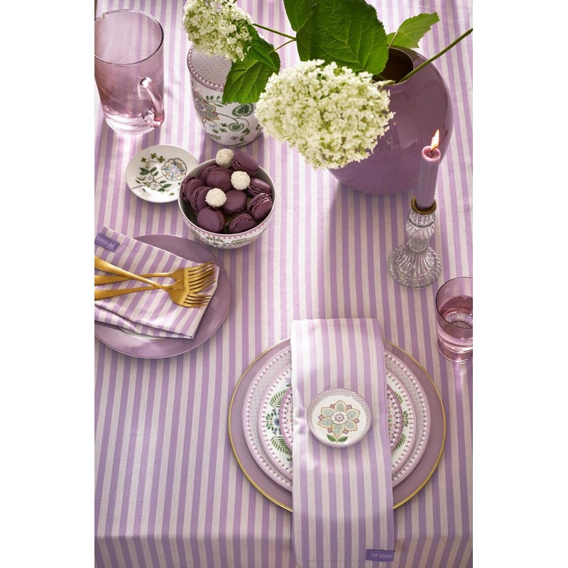 Pip Studio Lily&Lotus Tea Bag Holder White/Purple 9 cm