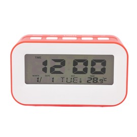 LCD Kids Alarm Clock Backlight Musical Alarms Countdown Timer Function Birthday Reminder Digital Alarm Clock Red