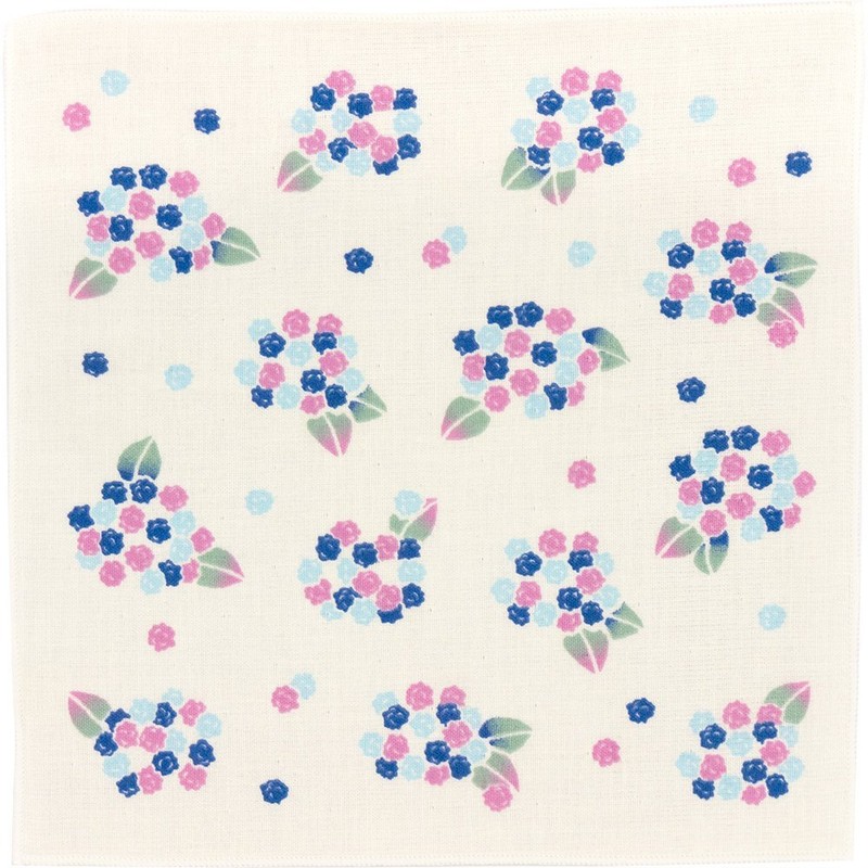 Wataol Semi Wash (Towel Handkerchief) Hydrangea Murasaki