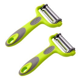 2 Pcs 3 in 1 Vegetable Peeler Multifunction Fruit Peeler Y Peeler Swivel Peeler Potato Peeler for Potato Carrot Kinds of Veg & Soft Skinned Fruit Green