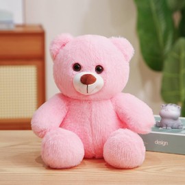 Gjlzfwbx Teddy Bear Plush Toy, 11inches Teddy Bear Stuffed Animal Christmas Birthday Valentine's Day Gifts for Kids Girl Friends(Light Pink)