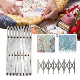 Metal Space Divider Tool,WMLBK Expanding Sewing Gauge Adjustable Length Aluminum Sewing Gauge for DIY Sewing Buttons Woodworking Equidistant Measuring Tool