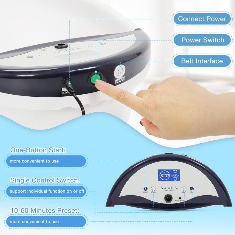 VnioLife Ionic Foot Bath Detox Machine, Ion Detox Foot Bath