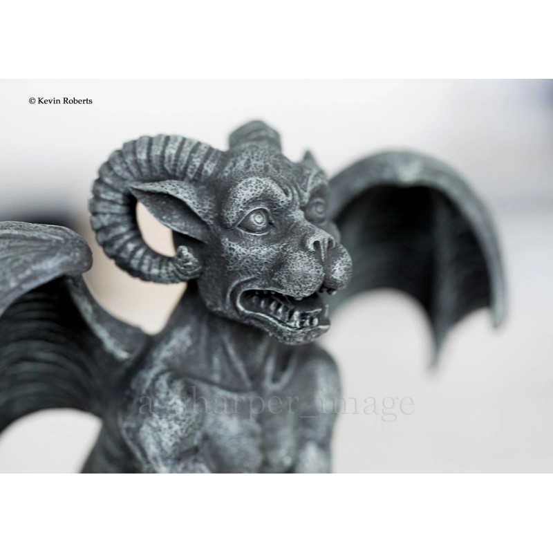 Winged Ram Horned 'Stone' Gargoyle Chimera Guardian Gothic Statue Superb