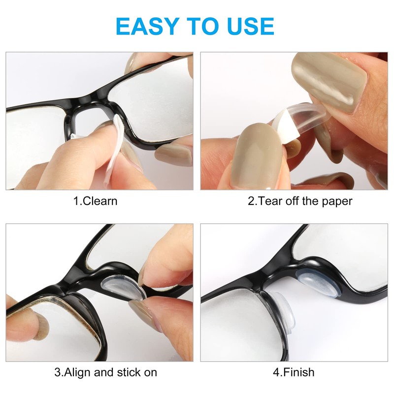 SURMAP Eyeglass Nose Pads, Comfort Soft Silicone Glasses Nose Pad,