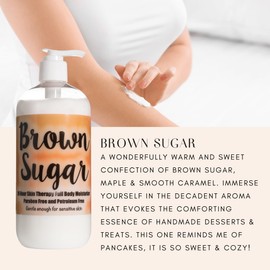 The Lotion Company 24 Hour Skin Therapy Lotion, Brown Sugar Gourmand Scent, Full Body Moisturizer with Aloe Vera, Paraben Free, Non-Greasy, Made in USA, 16 oz