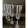 Bohemia Aurum Crystal Champagne Flute set of 6 Crystal Glass