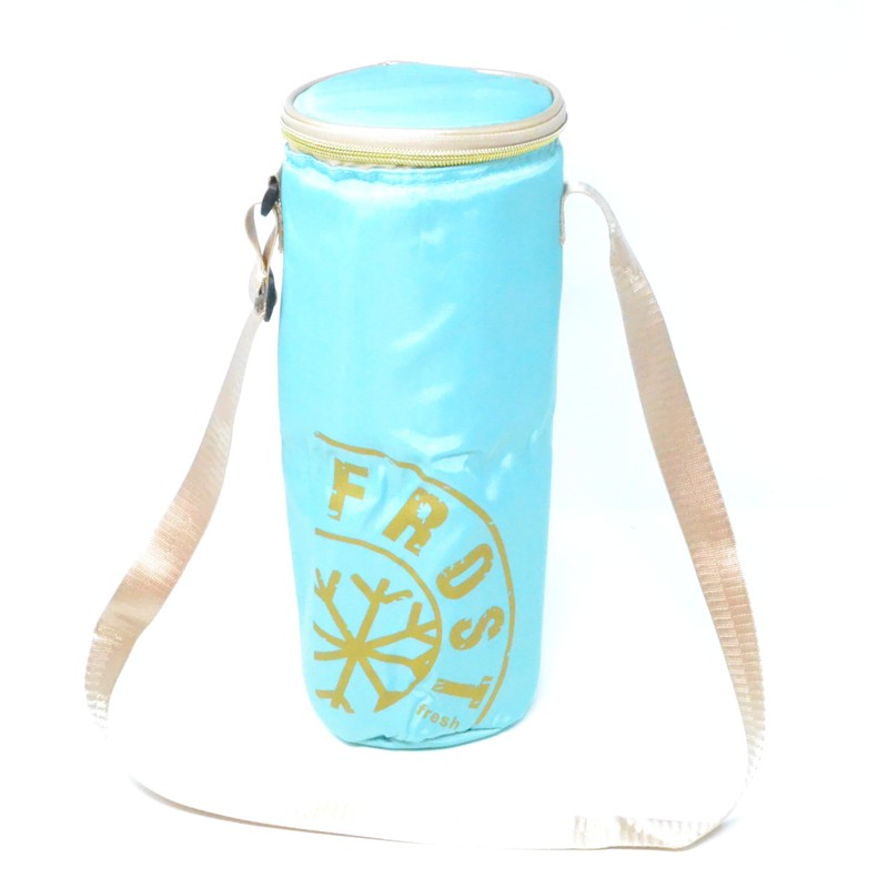 2L Light Blue Bottle Cooler Bag with Shoulder Strap Fridge
