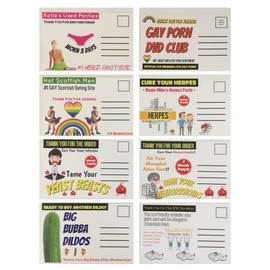 Prank Mail Postcards - Funny Joke Revenge Gag Gift Pranks Post Cards - 8 Pack