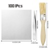 100 Sheets Silver Leaf Sheets, Imitation Silver Leaf Kit, Silver