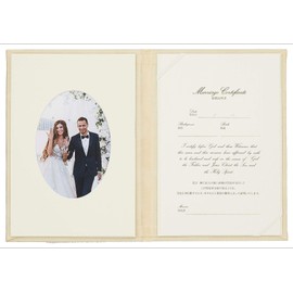 Marriage Certificate "Luna" with Photo Frame (For Christian Ceremony)