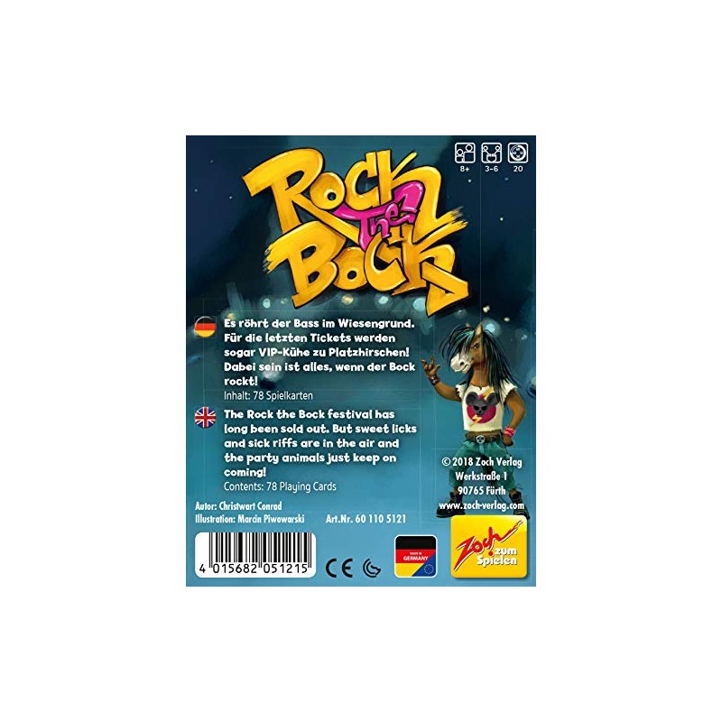 Zoch 601105121 Rock The Bock, Kartenspiel