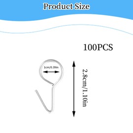 100 Pieces Car Seat Cover Hooks, 28mm S Hooks, Vehicle Seat Pad Fixing Hanger, Auto Hooks, Car Storage Hooks