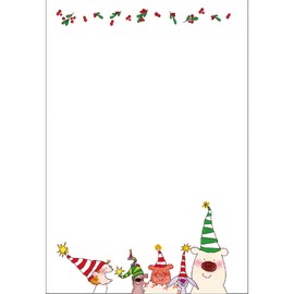 Coco-chan Greeting Life Christmas Cards, Set of 2, RY-35-AM 893x2, Red