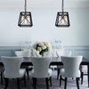 Eumyviv Metal Pendant Light, 1-Light Industrial Chandelier Trapeziod Lighting Fixture