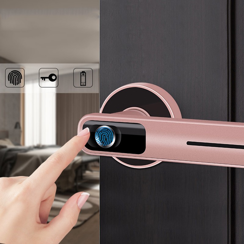 Indoor Smart Biometric Fingerprint Aluminium Alloy Security Electronic Door LockRight