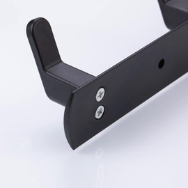 Fecraf Coat Hooks Wall Mounted Coat Rack 21.25-inch, Black Wall Coat Hooks,Bathroom Towel Rack, Hooks for Hanging Hat Key Bag Kids, Coat Hangers for Wall.