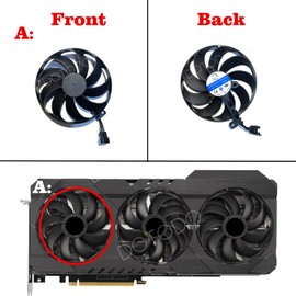Dotodo Dotodo 88MM CF9010U12D 12V 0,45A L??fter f??r Grafikkarte K??hler f??r ASUS GeForce RTX 3060 Ti/RTX 3070 3080 3090 TUF OC Gaming L??fter Ersetzen Sie Den K??hler (Grafikkartenl??fter-A-4 poliger)