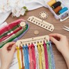 BENECREAT 4pcs 3 Sizes Wooden Embroidery Floss Organizer, 12-Holes with