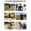 4 Pack Women's Short Sleeve Compression Shirts Dry Fit Workout