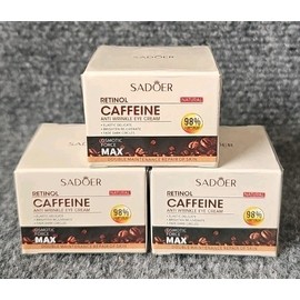 Sadoer (3) Sadoer Retinol 98% Caffeine Anti Wrinkle Eye Cream Repair NEW 20g Ea