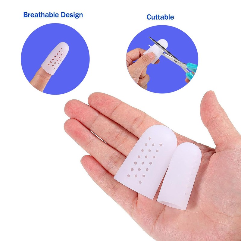 10 Pcs Silicone Finger Cots with Air Holes, Finger Protector