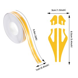 TOMALL 32ft (9.8m) Stripe Stickers for Car Hood Body Side Auto Racing Sport Pinstripe Tape Stripe Decals for Car Bumper Skirt Roof Universal Modified Decoration (Yellow)