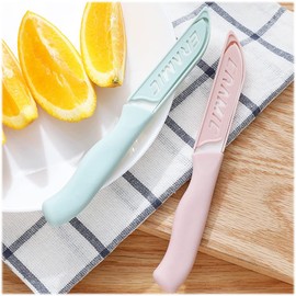 WWZJ 6 Pack Ceramic Paring Knife with Knife Cover, Lightweight Ceramic Knives, Fruit and Vegetable Small Knife (Ceramic, Mix)