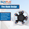 SEAFLO 3″ 145CFM in-Line Bilge Blower Fan for Marine/Ventilation/RV