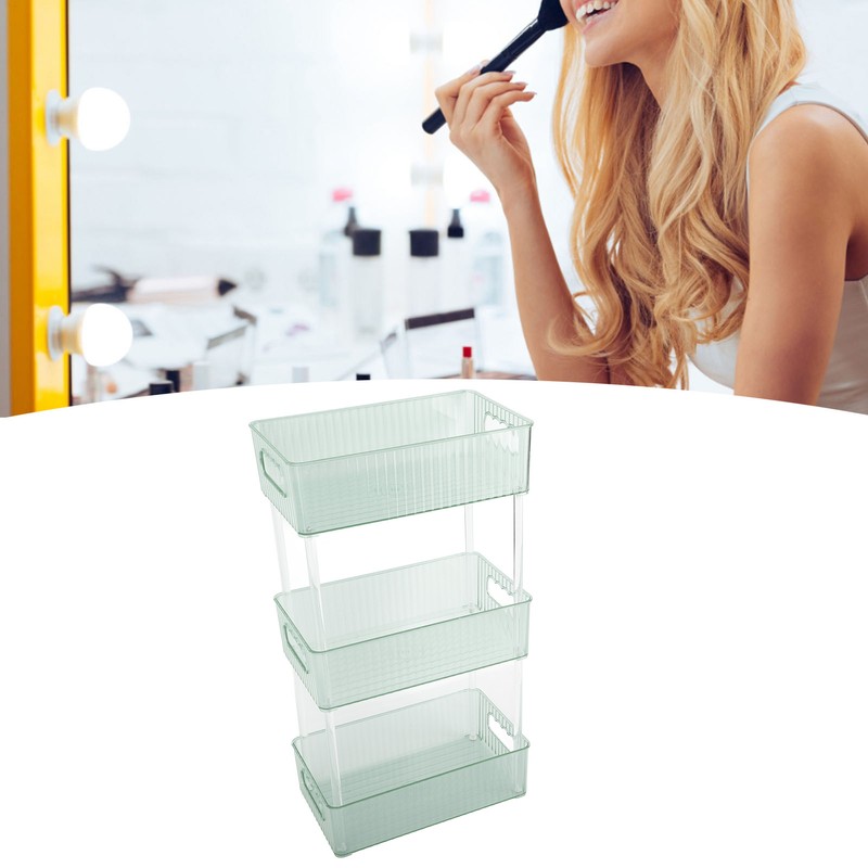 Acrylic Bathroom Storage Rack 3 Tiers Bathroom Counter Organizer Countertop