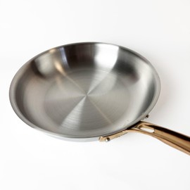 Viking 10 Inch Fry Pan with Copper Handle – 3-Ply 304 Stainless Steel and Aluminum Core – Mirror Finish – Induction Compatible – Hand Wash Only – Premium PVD Skillet for All Cooktops