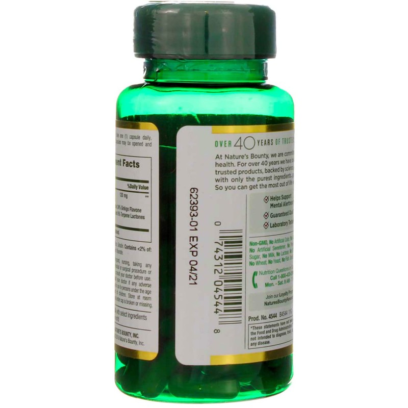Nature's Bounty Ginkgo Biloba 120 mg Double Strength - 100
