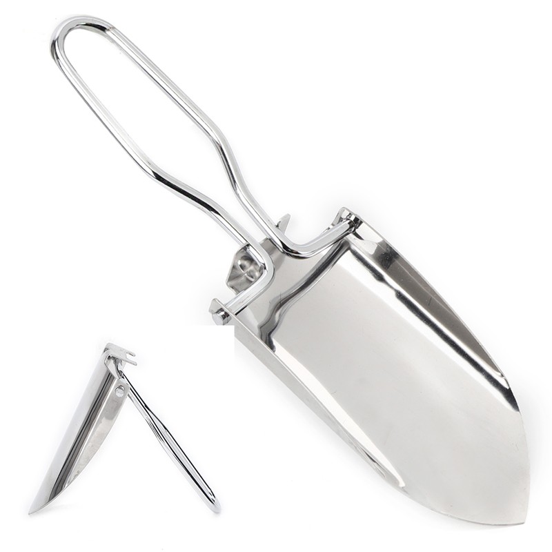 3PCS Mini Hand Shovel Folding Stainless Steel Trowel Portable Camping