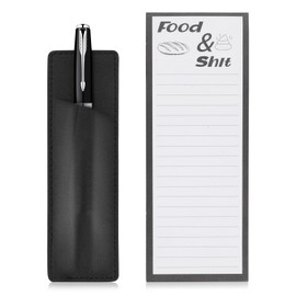 Grevosea Magnet Notepads for Refrigerator, Grocery List Magnet Pad for Fridge To Do List Notepad with Magnetic Pen Holder Grocery List Memo Notepad Shopping List Pad (50 Sheets)