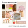 Tsudoku 18 Pieces Unfinished Wooden Mushroom 6 Sizes of Natural
