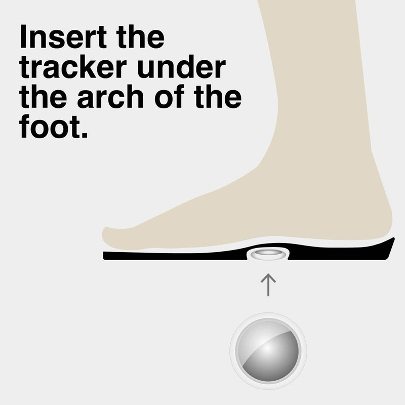 JUSTMONE Airtag Compatible GPS Insoles for Kids and Teens -