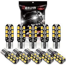 JEFLYM C921 921 912 LED RV Bulbs,Super Bright Warm White T10 194 168 175 3014 42-SMD LED Replacement 12 Volt RV Camper Trailer Boat Trunk Interior Dome Map License Lights(12PCS)