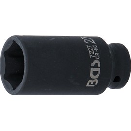 BGS Socket, Deep, 27 mm, 12.5 (1/2, BK, Sold as 1 Each, MMM 7227