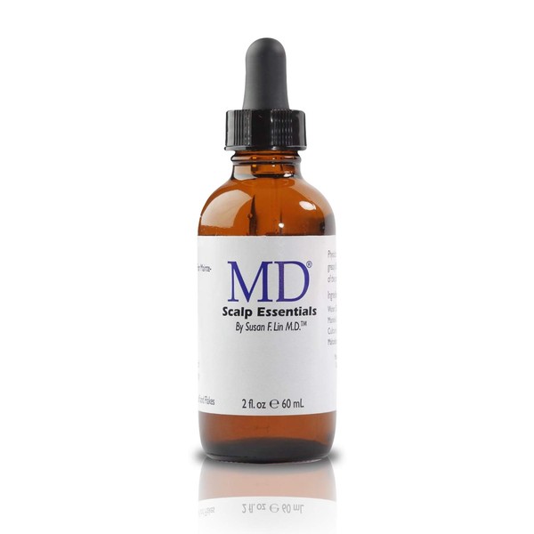 MD Scalp Essential Serum – Hair Treatment Formula for Dandruff, Hair Loss, Scalp-Itch – Infused with Mandelic Acid, Lilac Extract & Caffeine to Promote Hair Regrowth, DHT Blocking, Scalp Rejuvenation