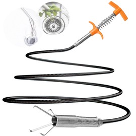 New Upgrade Drain Snake Hair Drain Clog Remover Tool - Tub Clogged Drains Opener Cleaning Tool, Flexible Grabber Claw Pick Up Reacher Tool Sink Drain Cleaner for Toilet Sewer Shower Bathroom (35 Inch)