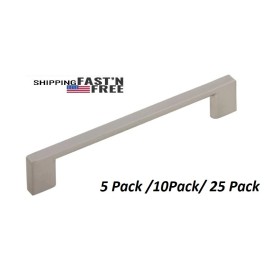 Silverline Hardware Aluminum Cabinet Drawer Pulls Handle Mid-Century Bar CC: 5" (5P/10P /25P Set) - 128 mm ~ 5", 10 Pack