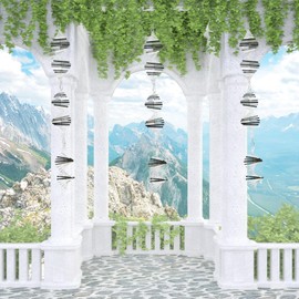 Reflektierende Vogelschreck 3D, Vogelabwehr Windspiel, Silber reflektierende Wind Spiral, Vogelabwehrmittel für Vogelbalkon und Gartendekoration, Reflektierende Windspirale Vogelabwehr,zum Schutz von