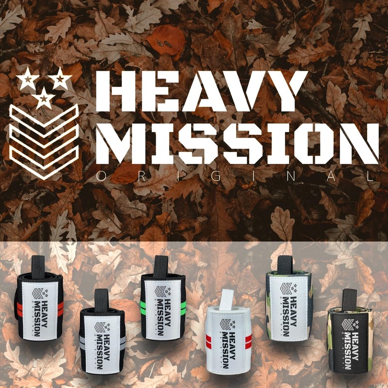 Heavy Mission Wrist Wrap, Wrist Support, Weight Training, 2-Piece Set,