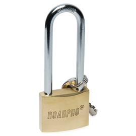 Roadpro RPLB-40L 40mm Solid Brass Padlock with 3" Shackle